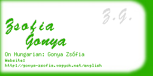 zsofia gonya business card